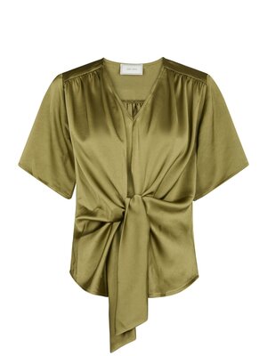 Neo Noir CASADIA HEAVY SATEEN BLOUSE - SAGE GREEN