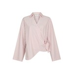 Neo Noir TIFUNA STRIPE WRAP SHIRT - LIGHT PINK