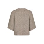 Neo Noir AMAYA FLUFFY KNIT CARDIGAN - BEIGE MELANGE