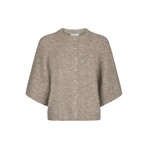 Neo Noir AMAYA FLUFFY KNIT CARDIGAN - BEIGE MELANGE