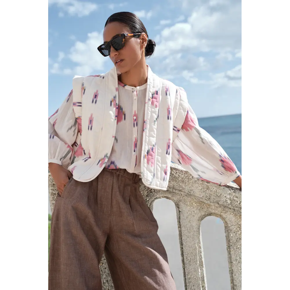 BY BAR BECKY IKAT BLOUSE - SPRING IKAT