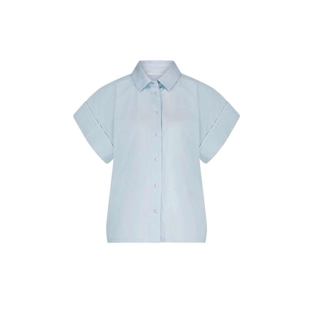 BY BAR PIXIE CHAMBRAY BLOUSE - LIGHT BLUE
