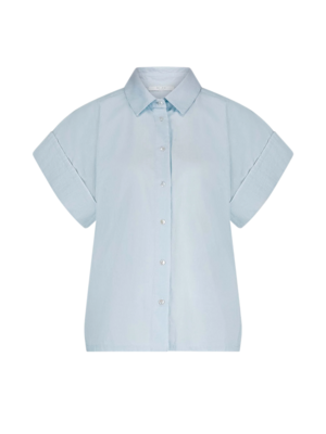 BY BAR PIXIE CHAMBRAY BLOUSE - LIGHT BLUE