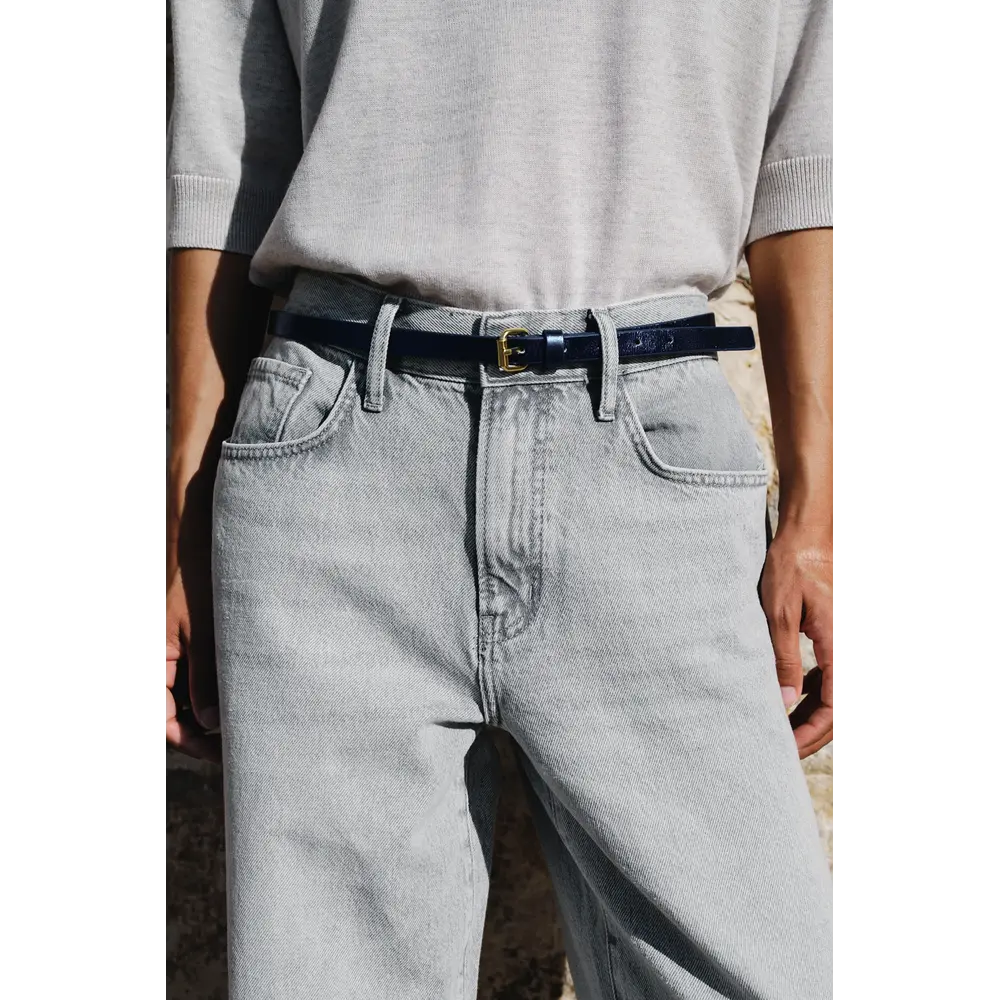 JULIE GLOSS BELT - GEM BLUE BY BAR JULIE GLOSS BELT - GEM BLUE