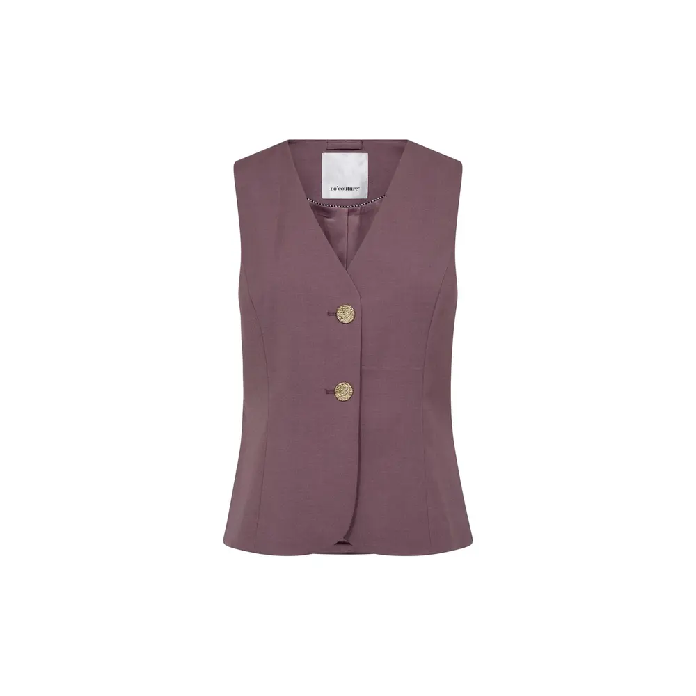 co'couture LIAM CURVE VEST - OLD ROSE