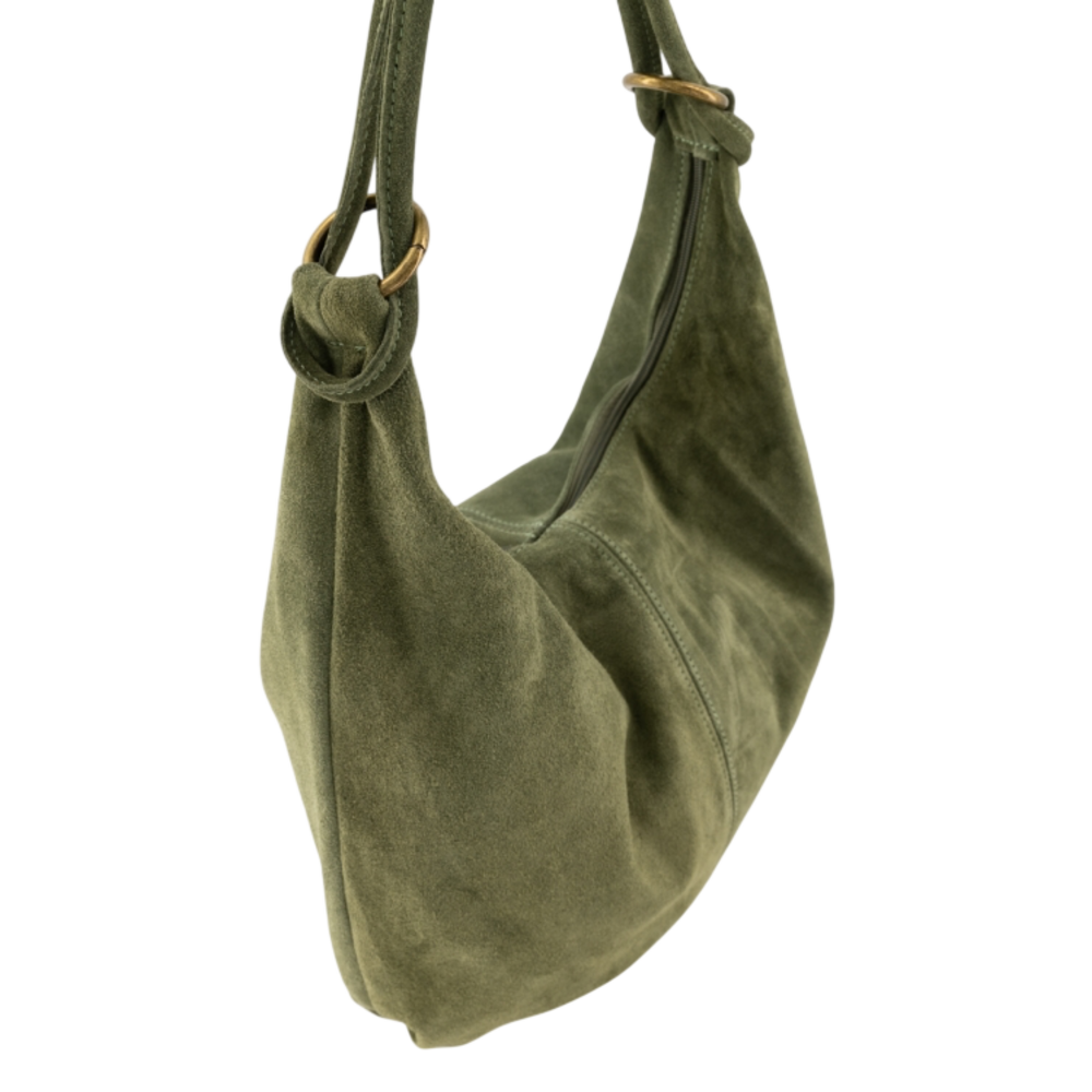 LOTZ & LOT SUEZ SUEDE BAG - GREEN