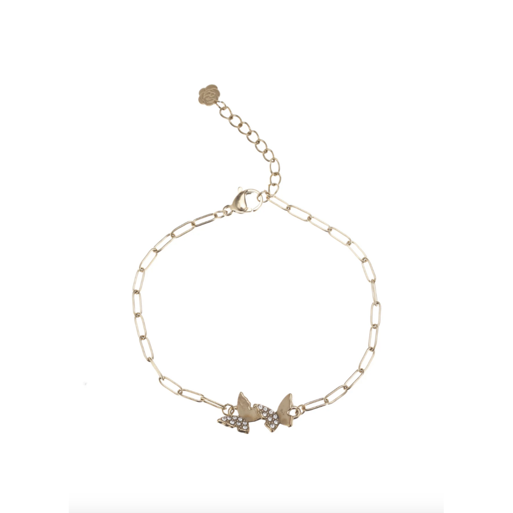 Rose & Camellia BUTTERFLY BRACELET - GOLD
