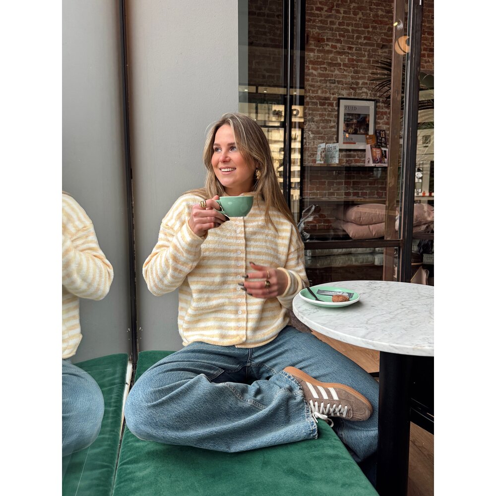 LOTZ & LOT PUCK STRIPES KNIT - YELLOW/BEIGE