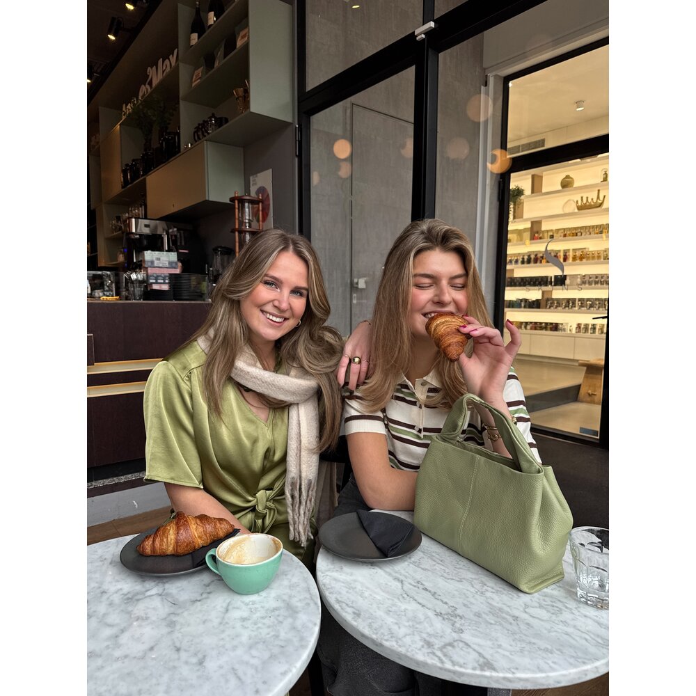 LOTZ & LOT MAU STRIPED POLO - BEIGE/GREEN