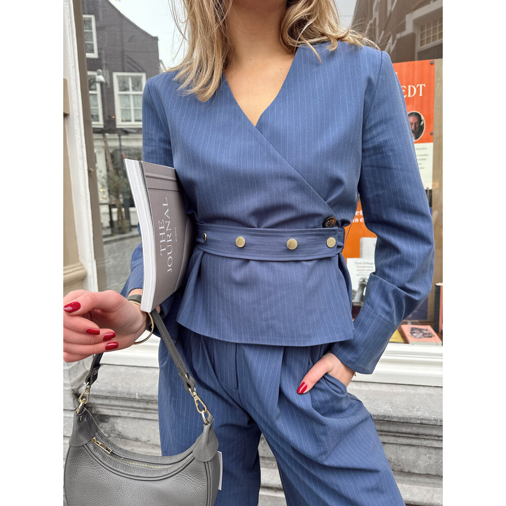 Harper & Yve LIDA BLOUSE - BLUE STRIPE