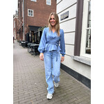 LOTZ & LOT SHINY STRAIGHT TALL JEANS - LIGHT DENIM