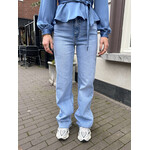 LOTZ & LOT SHINY STRAIGHT TALL JEANS - LIGHT DENIM