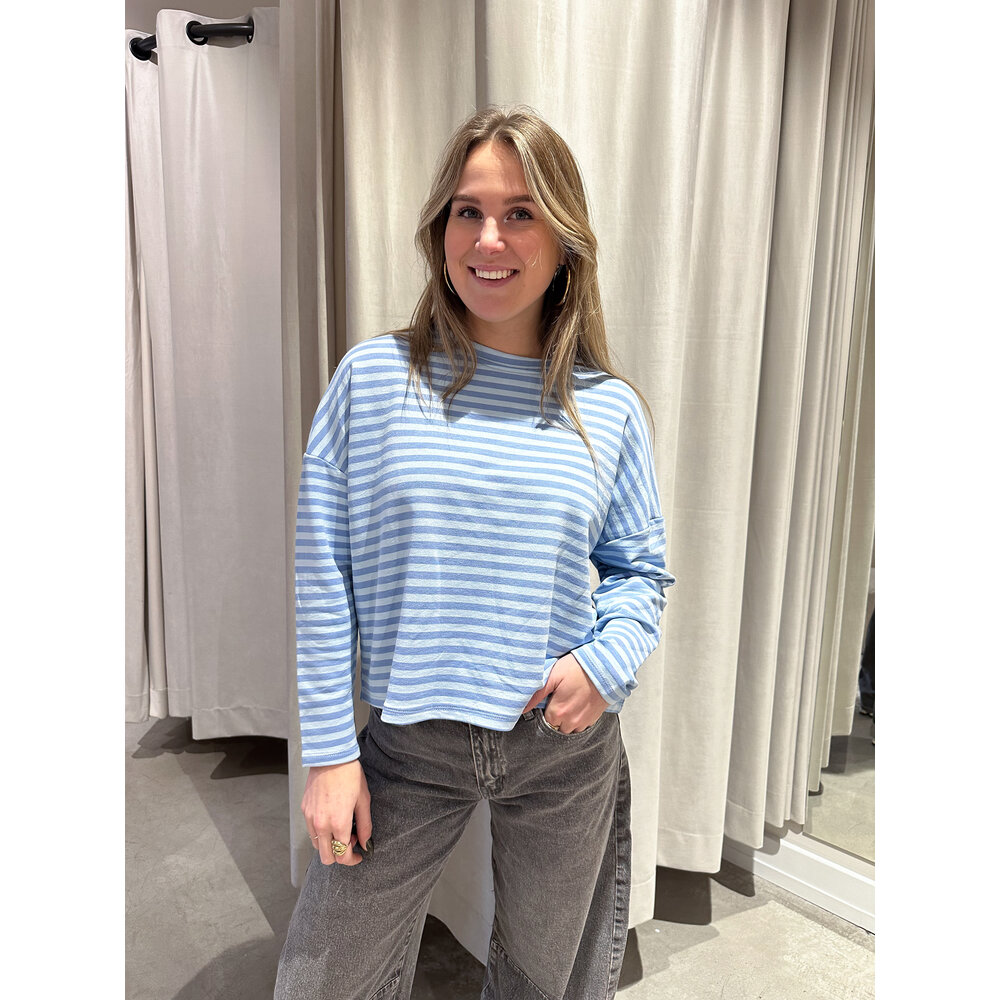 LOTZ & LOT STRIPES LONGSLEEVE - LIGHT BLUE