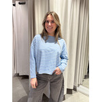 LOTZ & LOT STRIPES LONGSLEEVE - LIGHT BLUE