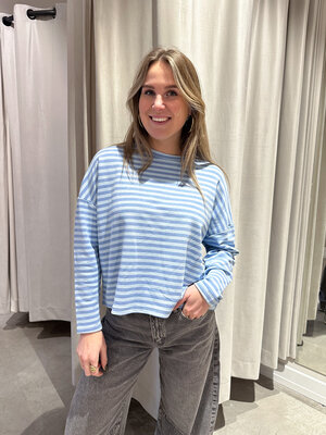 LOTZ & LOT STRIPES LONGSLEEVE - LIGHT BLUE