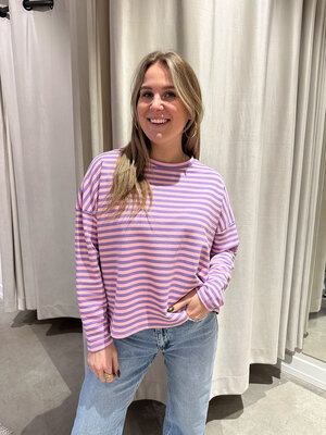 LOTZ & LOT STRIPES LONGSLEEVE - PINK/PURPLE