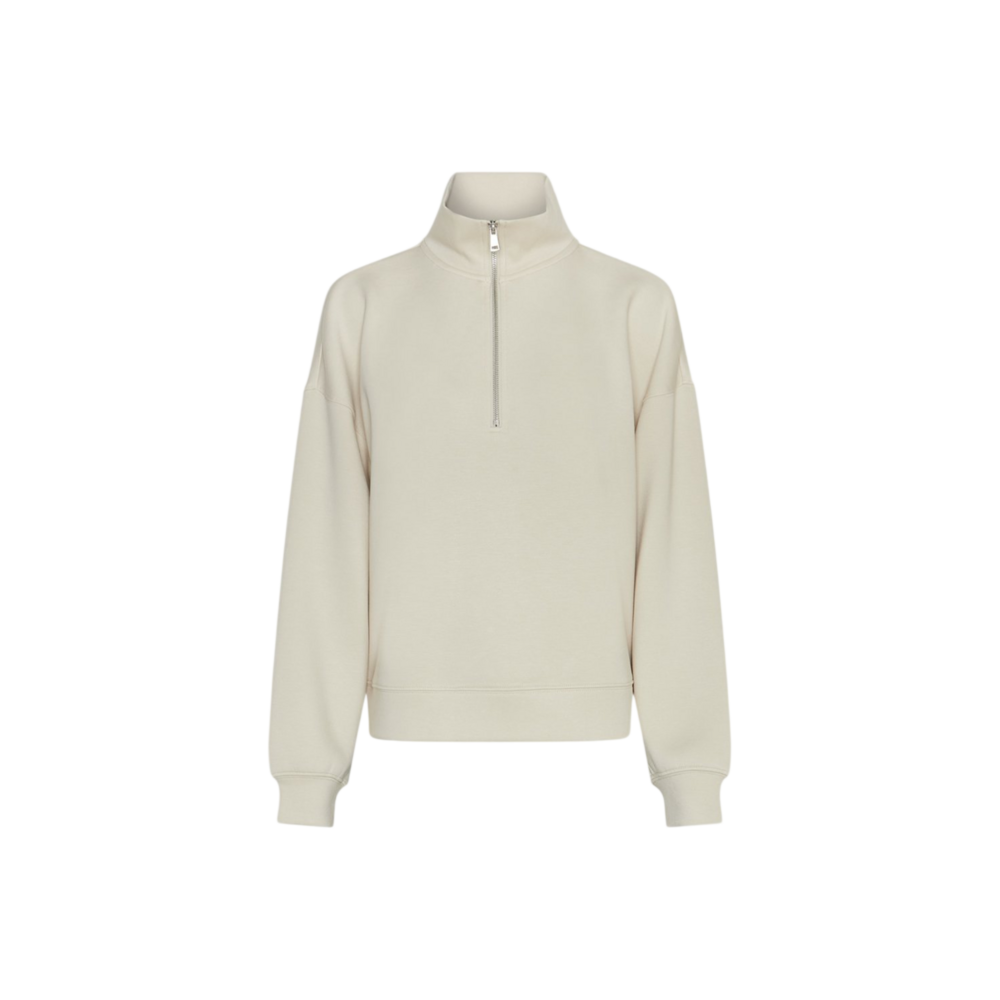 ILLIANA IMA ZIP SWEATSHIRT - OATMEAL