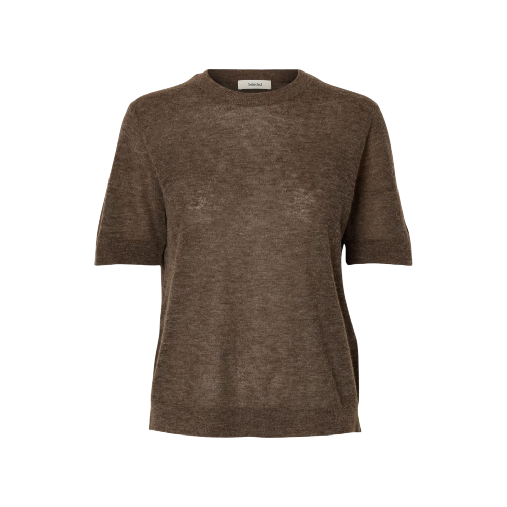 Selected Femme SHIRLEY 2/4 KNIT - CHOCOLATE