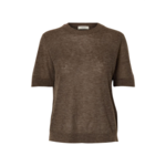Selected Femme SHIRLEY 2/4 KNIT - CHOCOLATE