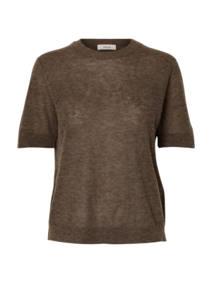 Selected Femme SHIRLEY 2/4 KNIT - CHOCOLATE
