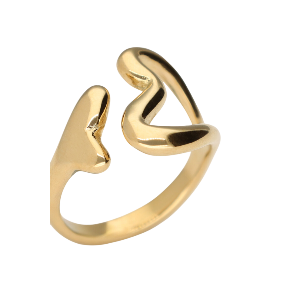 My Jewellery 2 HEARTS RING - GOLD