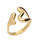My Jewellery 2 HEARTS RING - GOLD