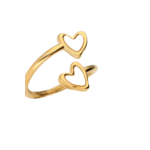 My Jewellery 2 PEARL HEARTS RING - GOLD