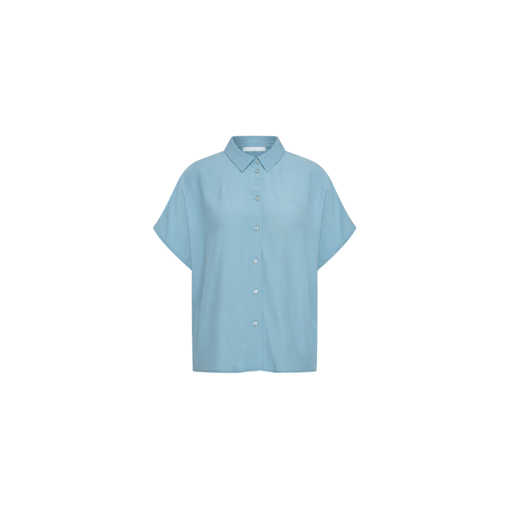 BARLEY VISCOSE BLOUSE - BLUE STONE BY BAR BARLEY VISCOSE BLOUSE - BLUE STONE