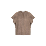 BY BAR VINA LUREX BLOUSE - COFFEE