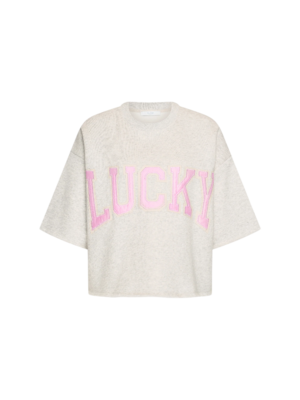 BY BAR WILLOW LUCKY TOP - LIGHT GREY MELEE
