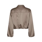 Neo Noir DENIELLE SATEEN JACKET - DARK TAUPE