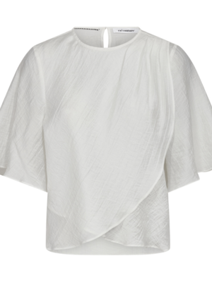 co'couture CONNY DRAPE BLOUSE - WHITE