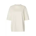 Selected Femme OVERSIZED OLINE TEE - EGRET