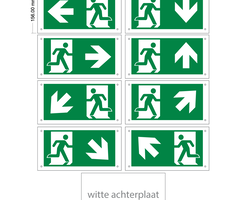 Piktogrammset für Notleuchten OTG-FF-6, OTG-VV-5 oder OTG-HH-1