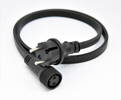 Extension cord for extendable festoon belts (new connector)