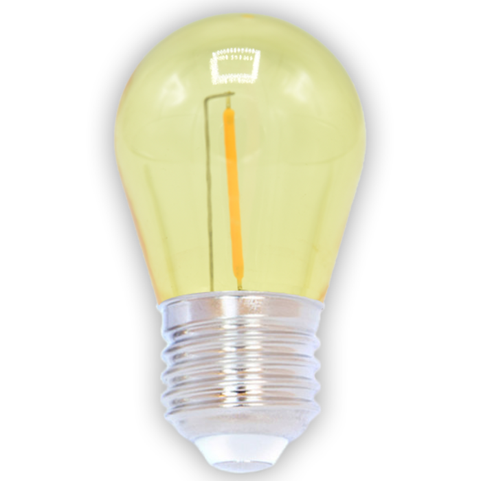 1 watt, filament, geel