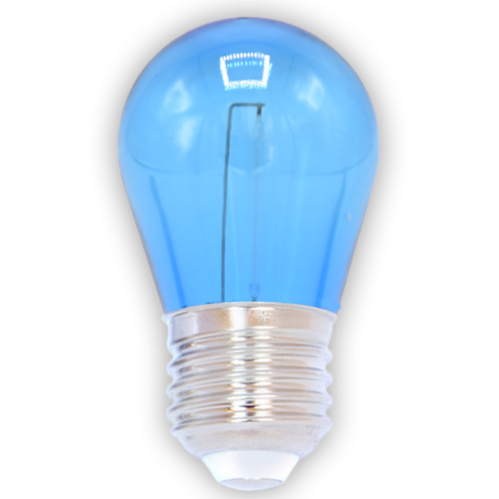 Lichterkette Glühbirne farbig, LED Filament, 1 Watt, blau