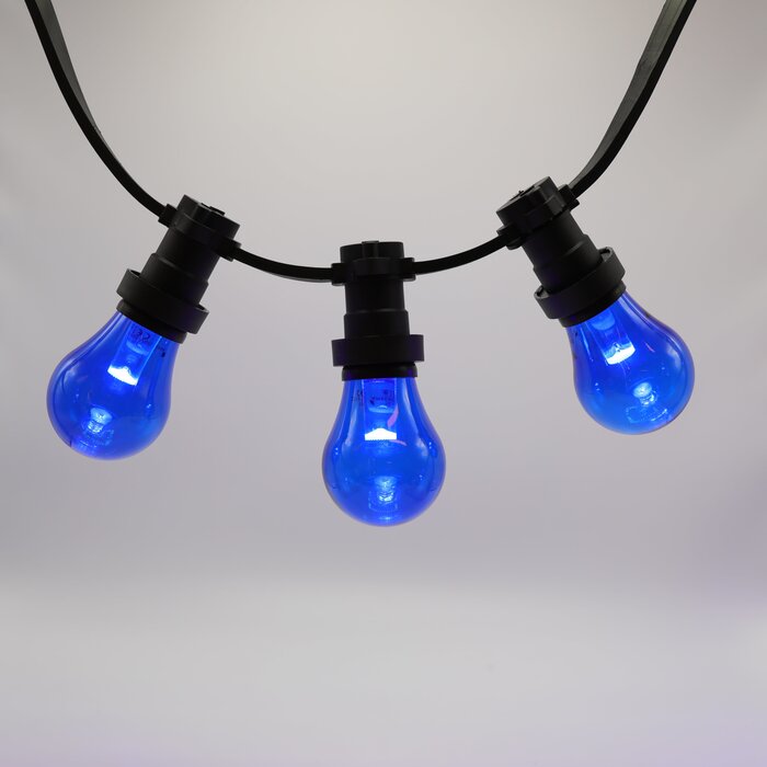 1 watt blauwe lampen met grote transparante kap Ø60