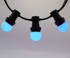 1 watt blauwe kogellamp met standaard kap Ø45