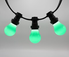Lichterkette Glühbirne farbig, große Abdeckung, grün, LED 2 & 5 Watt