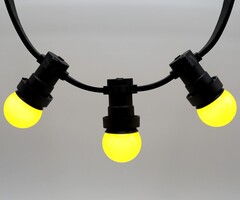 1 watt gele kogellamp met standaard kap Ø45