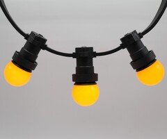 1 watt oranje kogellamp met standaard kap, Ø45
