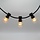 Light string with attached light bulbs (no E27 socket) - 0.7W LEDs warm white