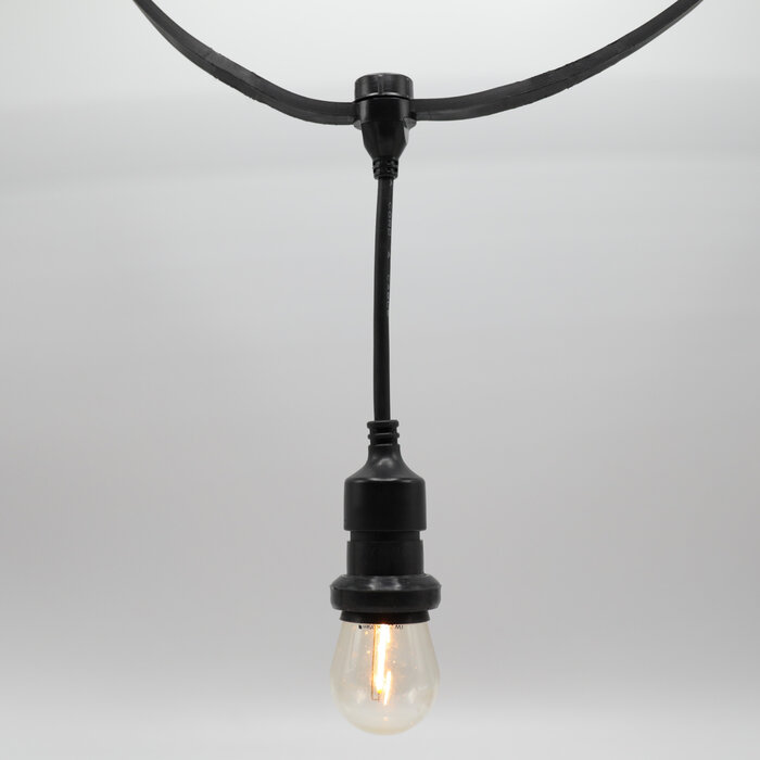 Hangende fitting (zwart) - zelfmontage (excl. lamp)