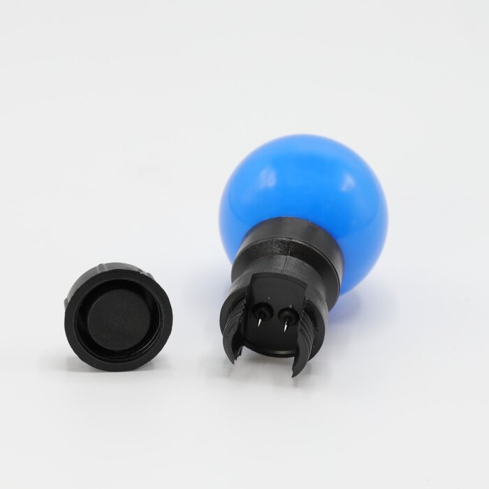 Light string with attached light bulbs (no E27 fitting) - mix of 5 colours