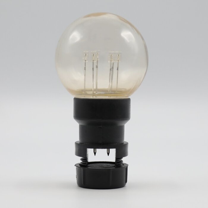 Light string with attached light bulbs (no E27 socket) - 0.7W LEDs warm white