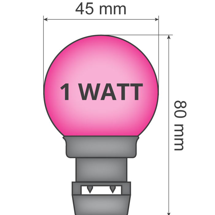 Belt bulb - Pink (no E27 socket)