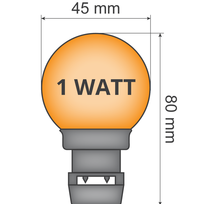 Belt bulb - Orange (no E27 socket)