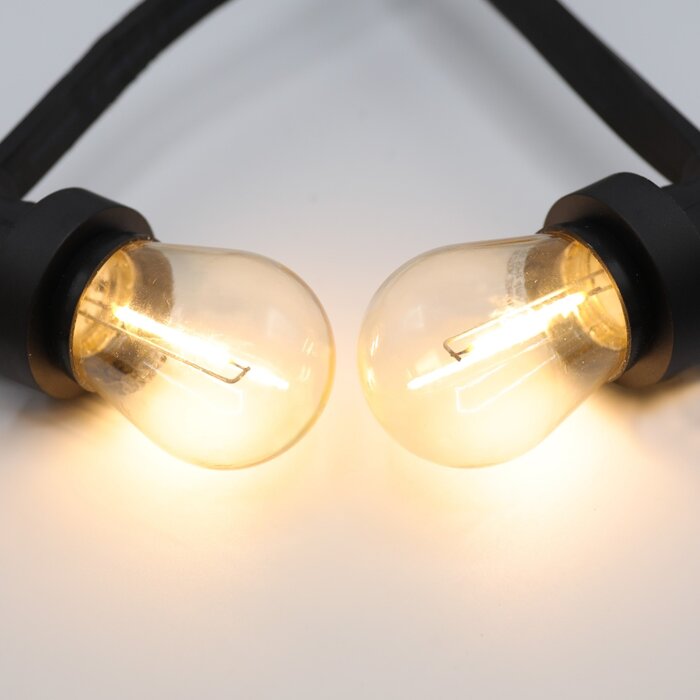 Warm witte LED filament lampen met transparante kap - 1 watt