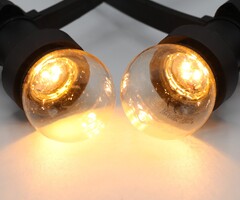 Warm witte lampen, LEDs in bodem, Ø45